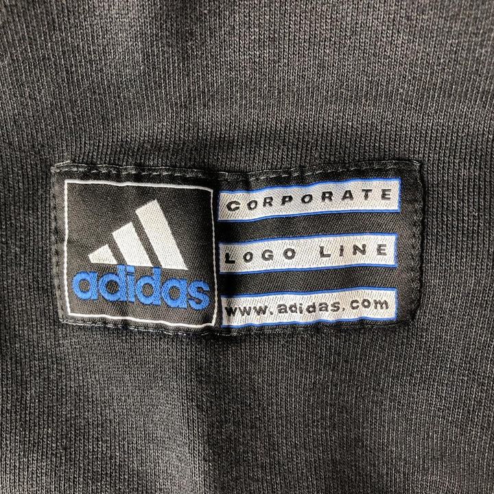 Vintage 90s-00'S Adidas CORPORATE LOGO LINE sweatshirt with one-point logo, size M, men's cotton black type Vintage Second Hand