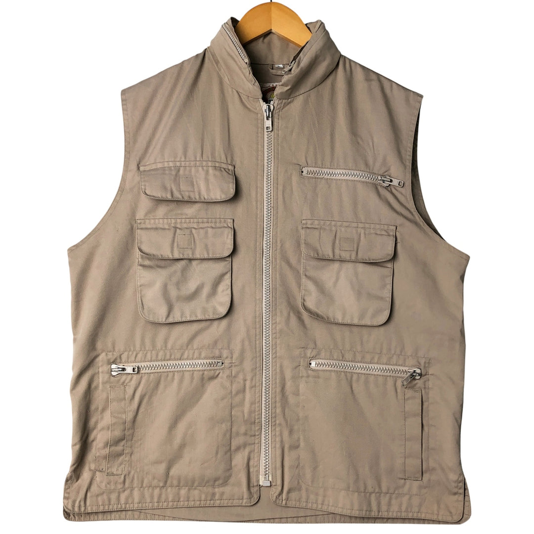80'S Banana Republic Safari Vest Men's Size L Vintage polyester Beige type Vintage Second Hand