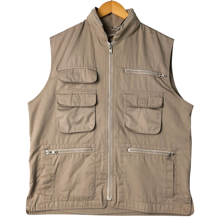 80'S Banana Republic Safari Vest Men's Size L Vintage polyester Beige type Vintage Second Hand