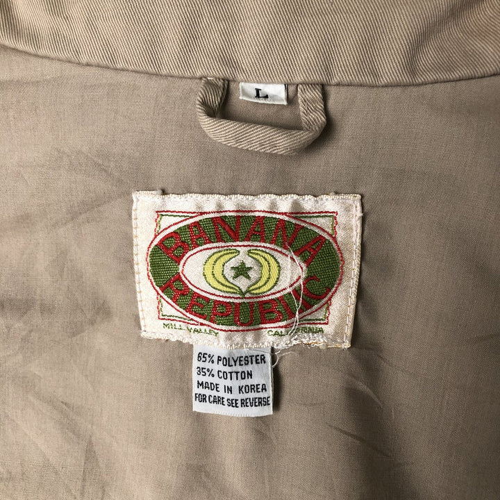80'S Banana Republic Safari Vest Men's Size L Vintage polyester Beige type Vintage Second Hand