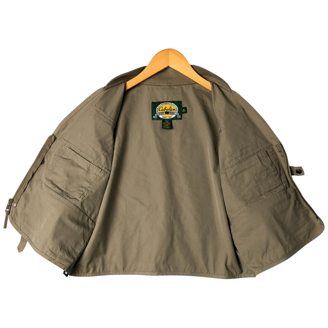 90s-00'S Vintage Cabela's Fishing Vest, Women's Size Medium cotton Beige type Vintage Second Hand
