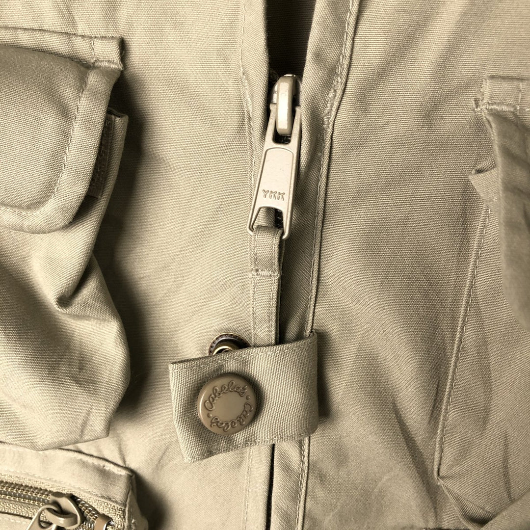 90s-00'S Vintage Cabela's Fishing Vest, Women's Size Medium cotton Beige type Vintage Second Hand