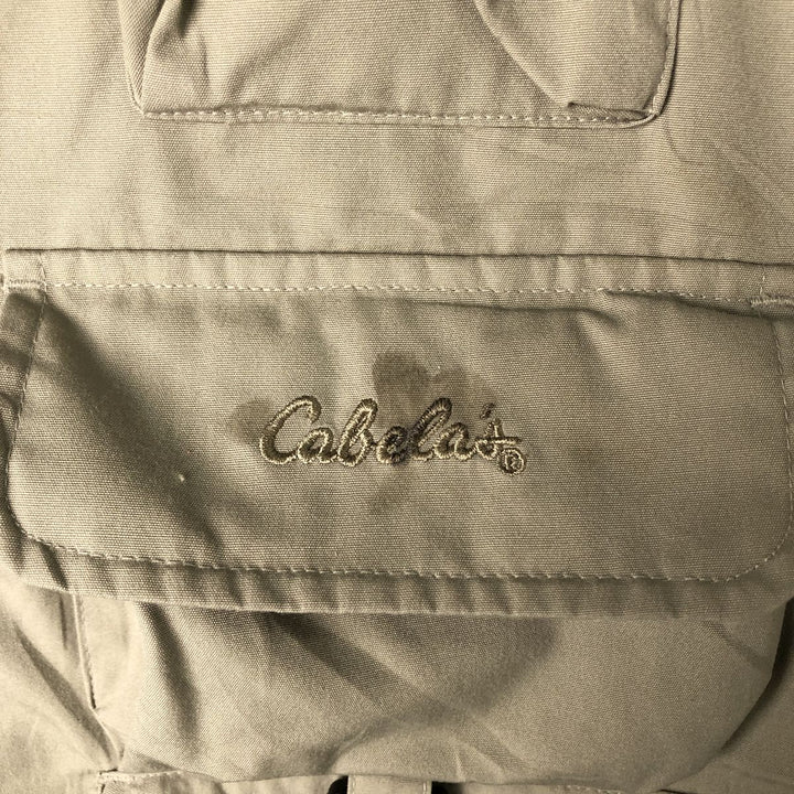 90s-00'S Vintage Cabela's Fishing Vest, Women's Size Medium cotton Beige type Vintage Second Hand