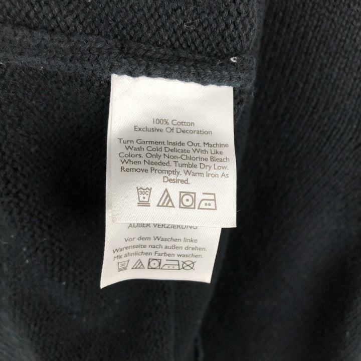 Eddie Bauer Cotton Knit Half-Zip Sweater, Men's Size L cotton black type Vintage Second Hand