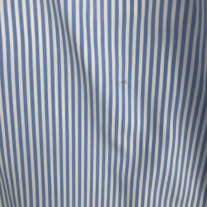 Ralph Lauren CUSTOM FIT long sleeve button down striped shirt men's size L cotton Blue type light blue Vintage Second Hand