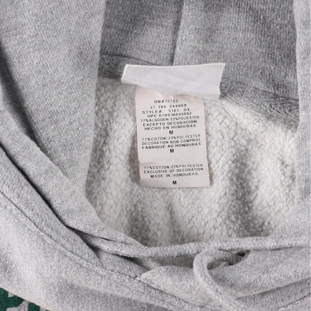 Champion Reverse Weave 3-row print college sweatshirt pullover hoodie, size M for men cotton gray type Vintage Second Hand