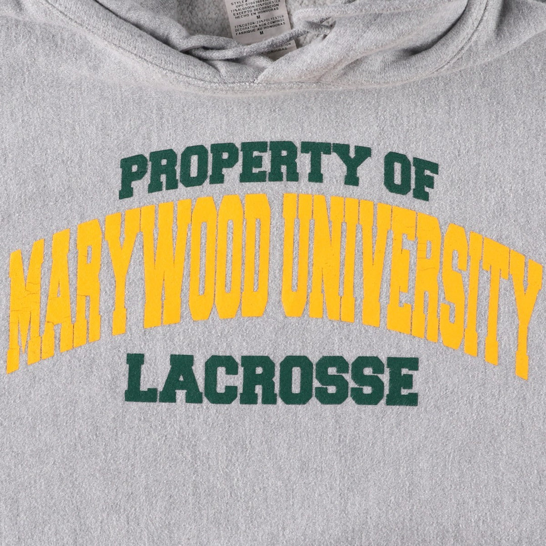 Champion Reverse Weave 3-row print college sweatshirt pullover hoodie, size M for men cotton gray type Vintage Second Hand