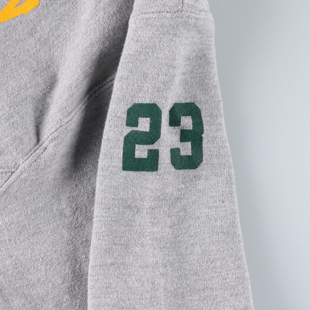 Champion Reverse Weave 3-row print college sweatshirt pullover hoodie, size M for men cotton gray type Vintage Second Hand