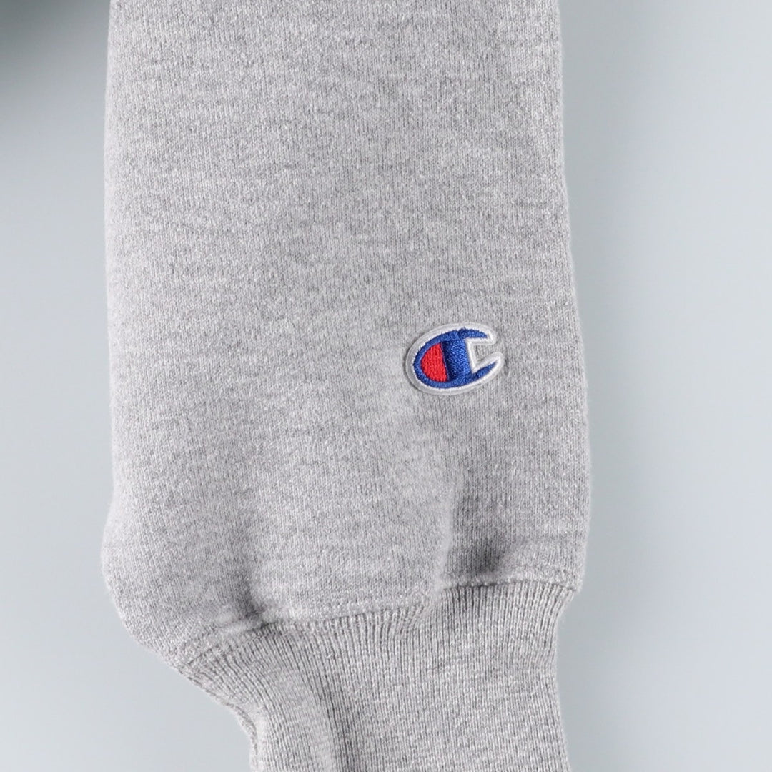 Champion Reverse Weave 3-row print college sweatshirt pullover hoodie, size M for men cotton gray type Vintage Second Hand