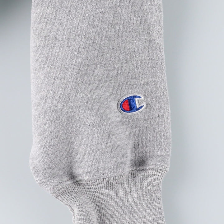 Champion Reverse Weave 3-row print college sweatshirt pullover hoodie, size M for men cotton gray type Vintage Second Hand