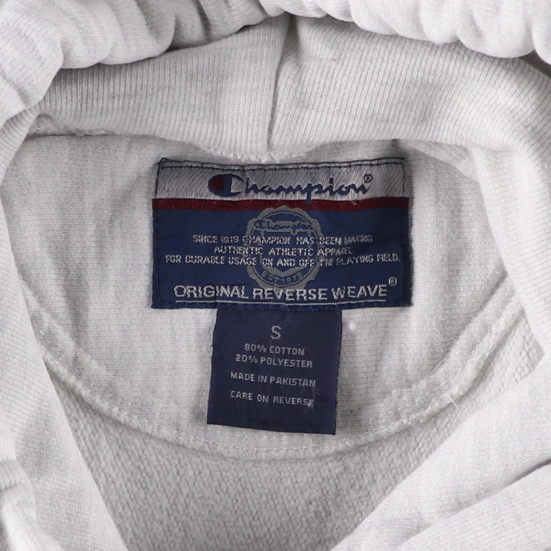 2000'S Champion Original Reverse Weave Triple Print College Pullover Hoodie, Men's Size Small cotton gray type Vintage Second Hand