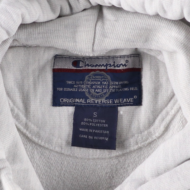 2000'S Champion Original Reverse Weave Triple Print College Pullover Hoodie, Men's Size Small cotton gray type Vintage Second Hand
