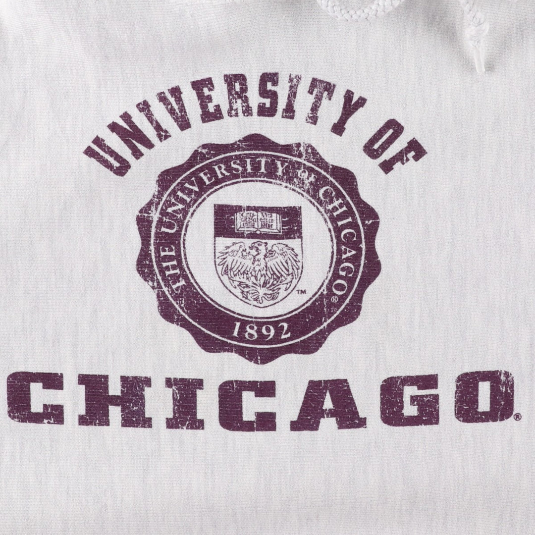 2000'S Champion Original Reverse Weave Triple Print College Pullover Hoodie, Men's Size Small cotton gray type Vintage Second Hand