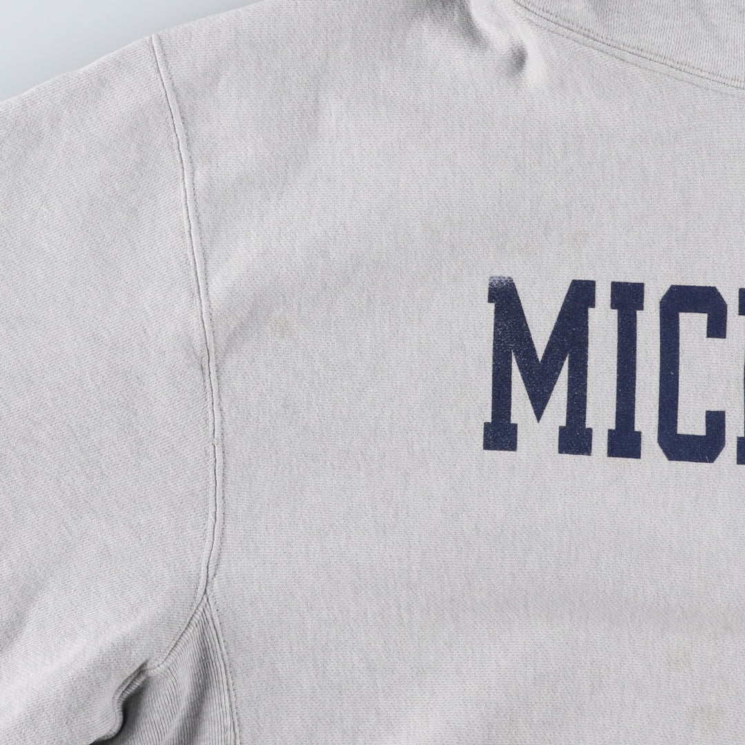 2000'S Champion MICHIGAN University of Michigan College Sweatshirt Pullover Hoodie, Men's Size L cotton gray type Vintage Second Hand