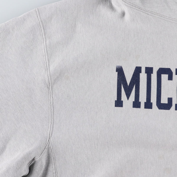 2000'S Champion MICHIGAN University of Michigan College Sweatshirt Pullover Hoodie, Men's Size L cotton gray type Vintage Second Hand