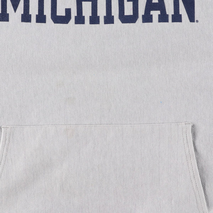 2000'S Champion MICHIGAN University of Michigan College Sweatshirt Pullover Hoodie, Men's Size L cotton gray type Vintage Second Hand
