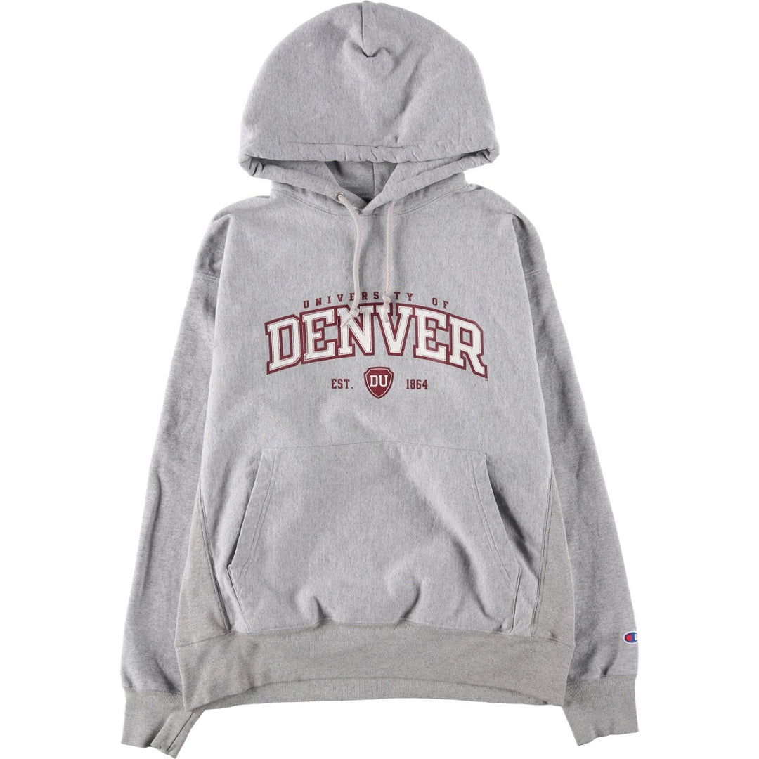 00'S Champion Original Reverse Weave College Sweat Pullover Hoodie Men's M cotton gray type Vintage Second Hand