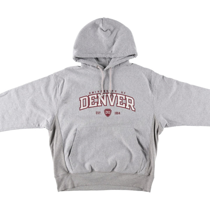 00'S Champion Original Reverse Weave College Sweat Pullover Hoodie Men's M cotton gray type Vintage Second Hand