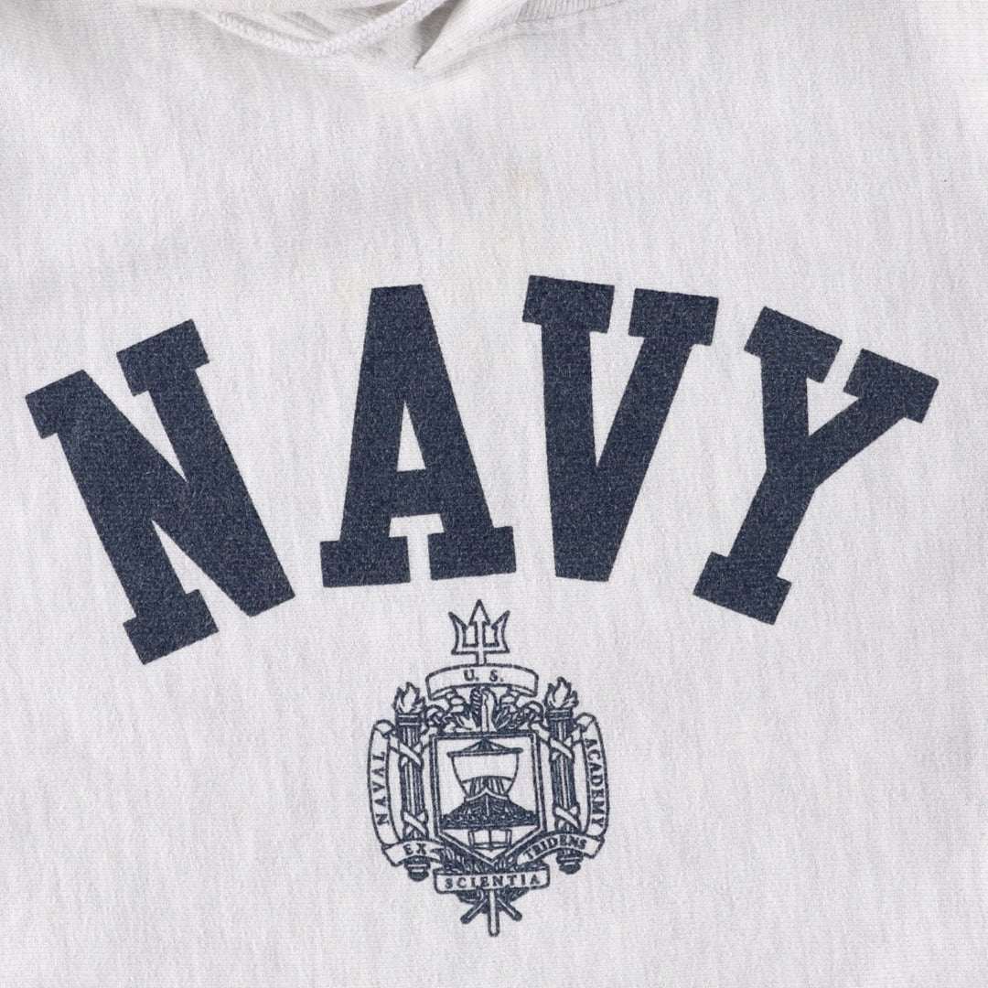 Champion USNAVY REVERSE WEAVE Reverse Weave College Pullover Hoodie, Men's Size L unclear gray type Vintage Second Hand