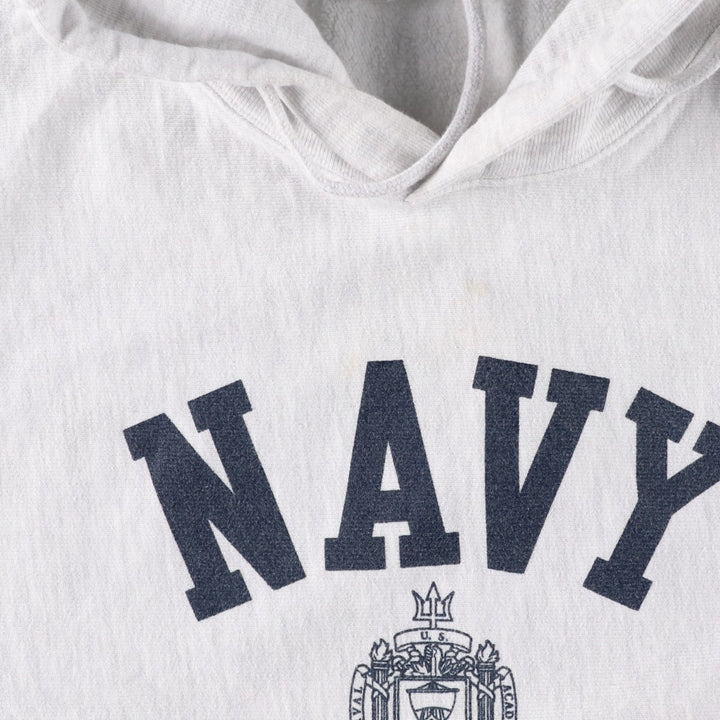 Champion USNAVY REVERSE WEAVE Reverse Weave College Pullover Hoodie, Men's Size L unclear gray type Vintage Second Hand