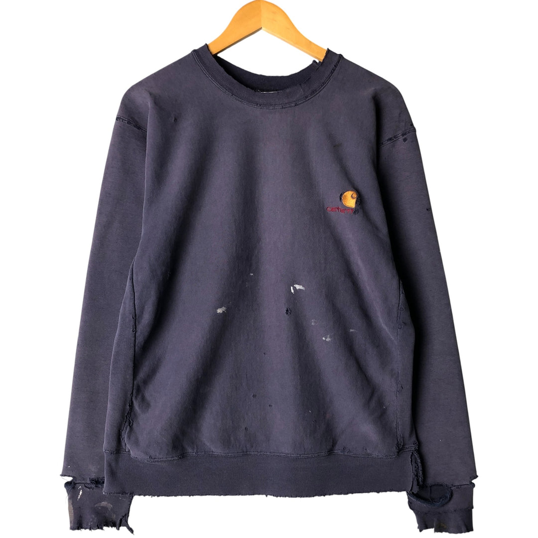 Carhartt rugged outdoor wear one-point logo sweatshirt, men's size M unclear Purple type blue-purple Vintage Second Hand