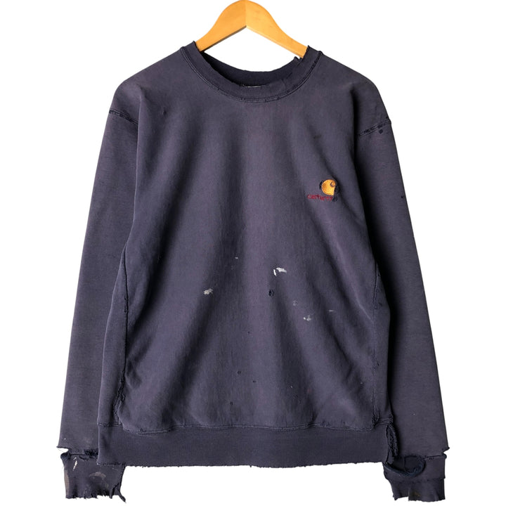 Carhartt rugged outdoor wear one-point logo sweatshirt, men's size M unclear Purple type blue-purple Vintage Second Hand