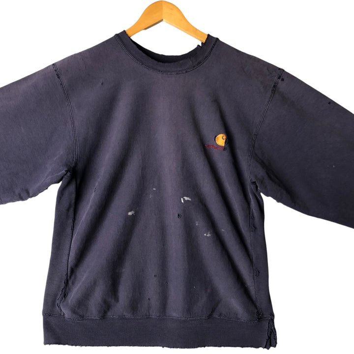 Carhartt rugged outdoor wear one-point logo sweatshirt, men's size M unclear Purple type blue-purple Vintage Second Hand