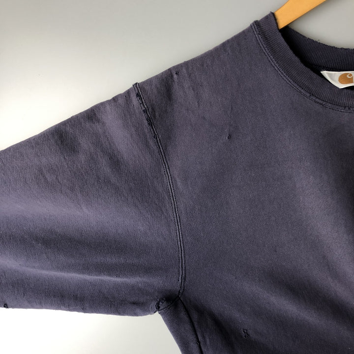 Carhartt rugged outdoor wear one-point logo sweatshirt, men's size M unclear Purple type blue-purple Vintage Second Hand