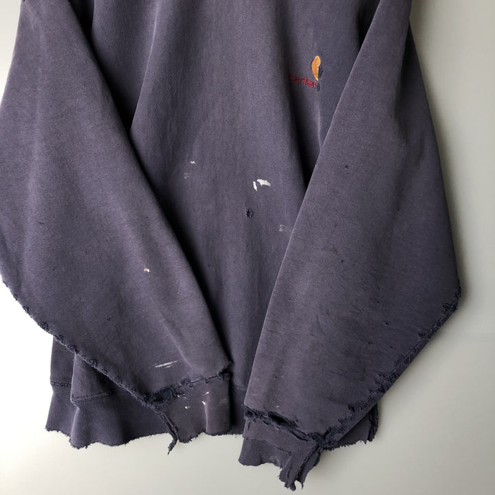 Carhartt rugged outdoor wear one-point logo sweatshirt, men's size M unclear Purple type blue-purple Vintage Second Hand