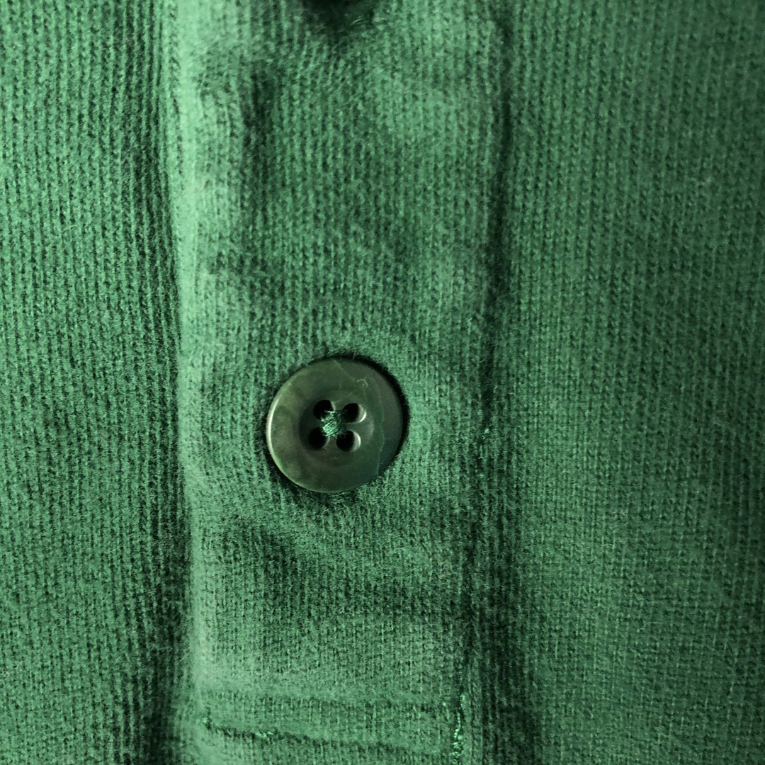 Ralph Lauren POLO by Ralph Lauren Half-button sweatshirt, men's size L cotton green type Vintage Second Hand