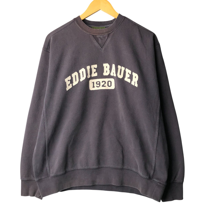 2000'S Eddie Bauer logo sweatshirt, men's size M cotton navy blue type Vintage Second Hand