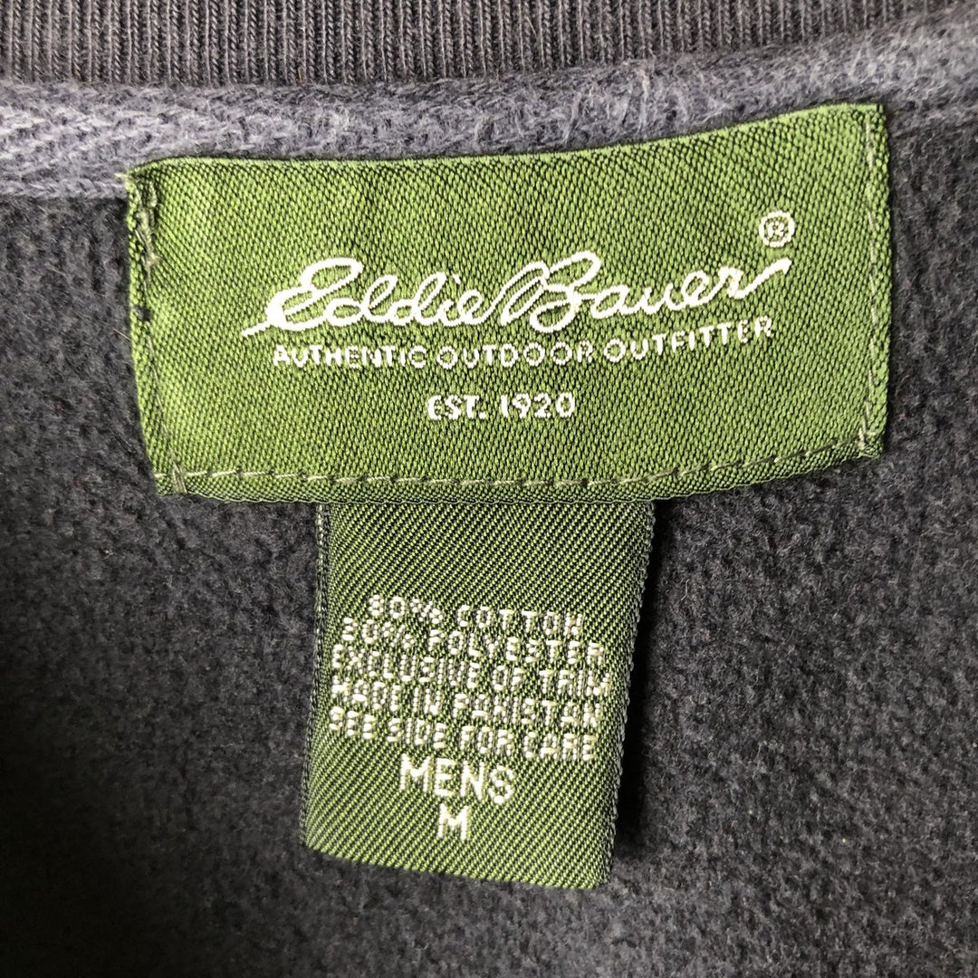 2000'S Eddie Bauer logo sweatshirt, men's size M cotton navy blue type Vintage Second Hand