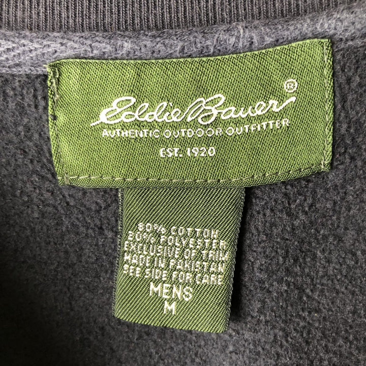 2000'S Eddie Bauer logo sweatshirt, men's size M cotton navy blue type Vintage Second Hand