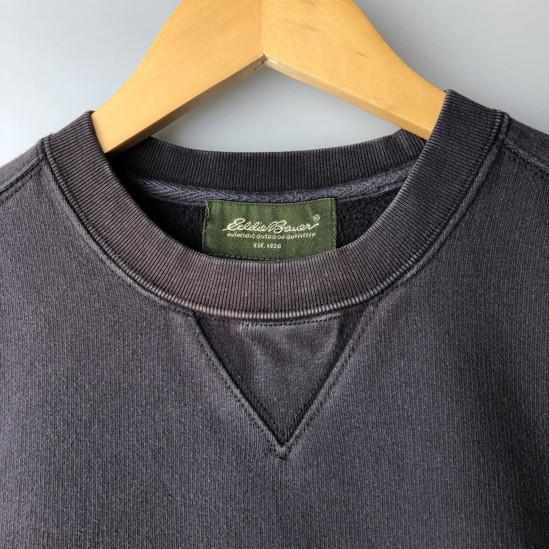 2000'S Eddie Bauer logo sweatshirt, men's size M cotton navy blue type Vintage Second Hand