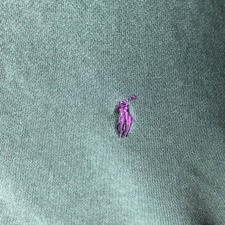 Ralph Lauren POLO by Ralph Lauren One Point Logo Sweatshirt Trainer Men's XL cotton Green type dark green Vintage Second Hand