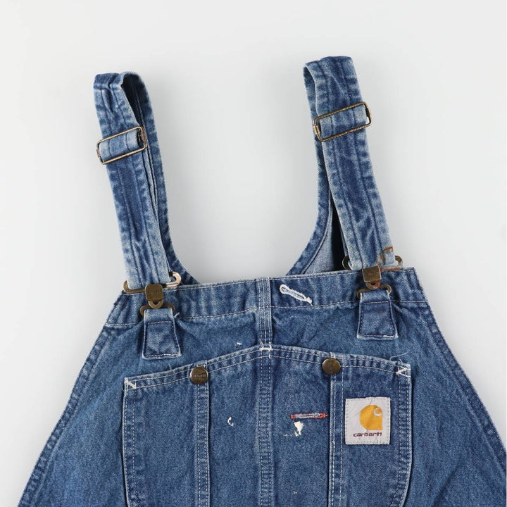 Carhartt Men's Oversized Denim Overalls (Size W44) cotton blue type Vintage Second Hand