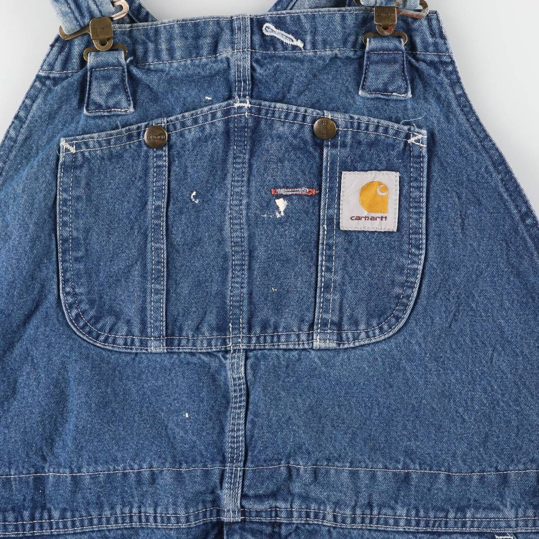 Carhartt Men's Oversized Denim Overalls (Size W44) cotton blue type Vintage Second Hand