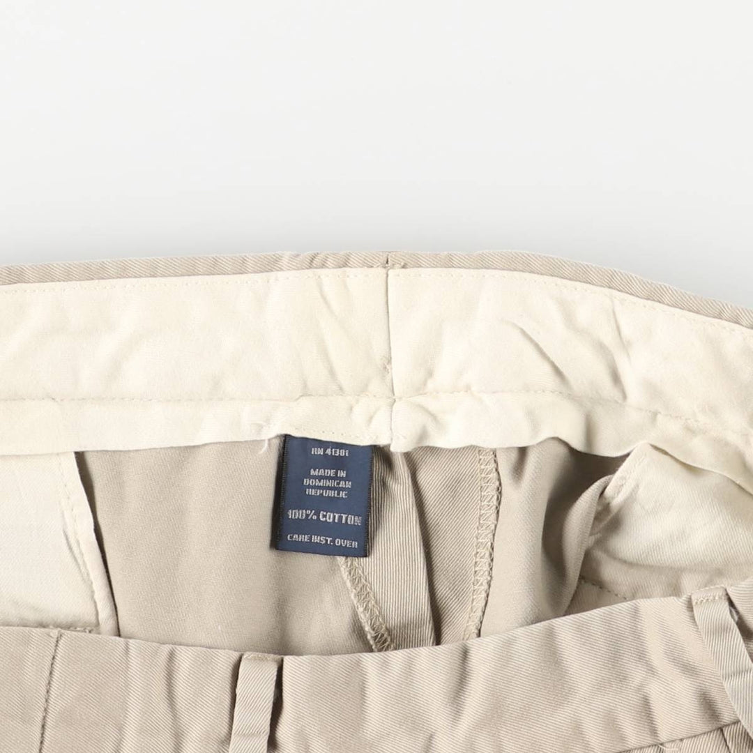Ralph Lauren POLO by Ralph Lauren Two-pleat Chino Pants for Men, W34 equivalent cotton Beige type Vintage Second Hand