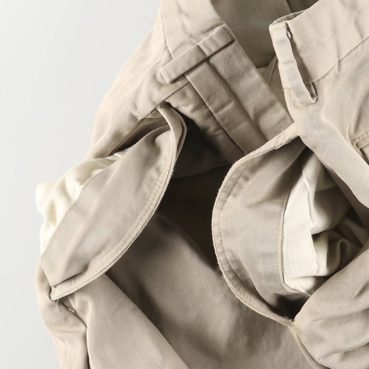 Ralph Lauren POLO by Ralph Lauren Two-pleat Chino Pants for Men, W34 equivalent cotton Beige type Vintage Second Hand