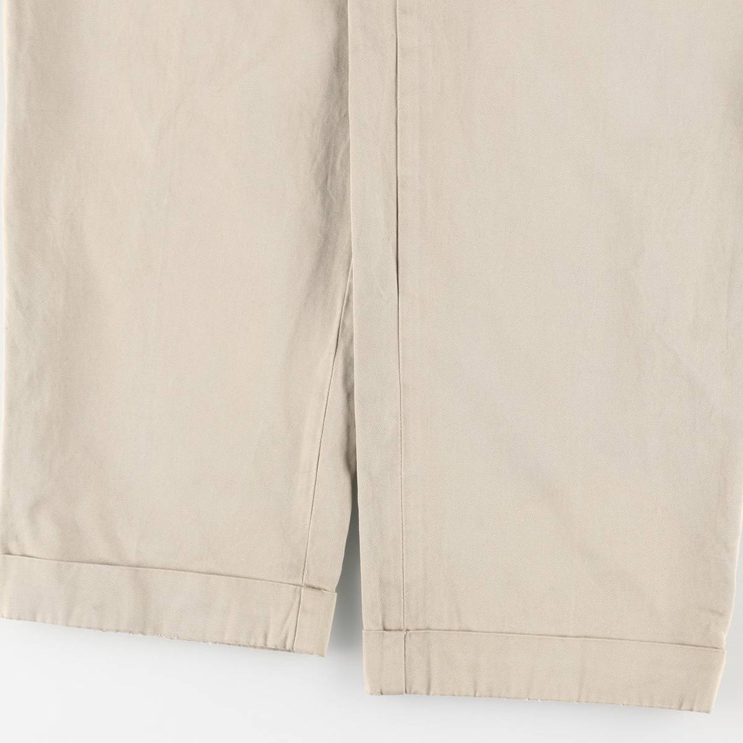Ralph Lauren POLO by Ralph Lauren Two-pleat Chino Pants for Men, W34 equivalent cotton Beige type Vintage Second Hand