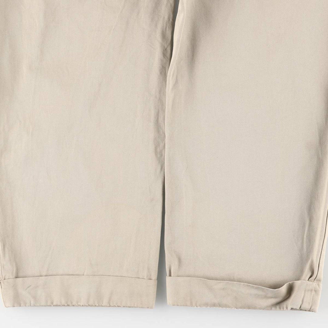 Ralph Lauren POLO by Ralph Lauren Two-pleat Chino Pants for Men, W34 equivalent cotton Beige type Vintage Second Hand