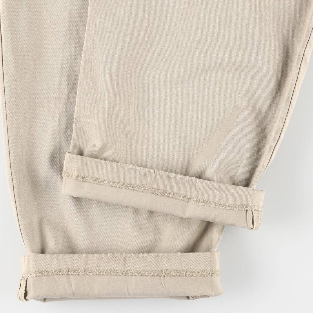 Ralph Lauren POLO by Ralph Lauren Two-pleat Chino Pants for Men, W34 equivalent cotton Beige type Vintage Second Hand