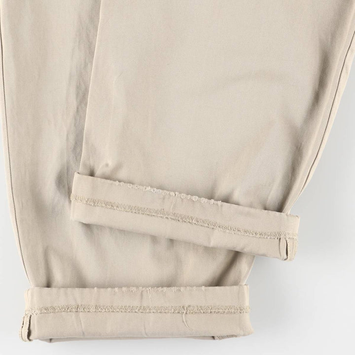 Ralph Lauren POLO by Ralph Lauren Two-pleat Chino Pants for Men, W34 equivalent cotton Beige type Vintage Second Hand
