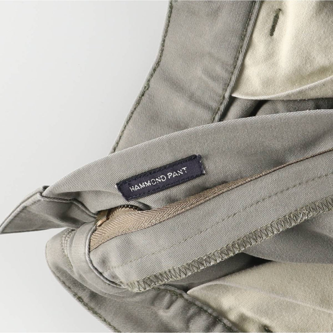 Ralph Lauren POLO by Ralph Lauren Two-pleat Chino Pants for Men, W35 cotton Khaki type sage green Vintage Second Hand