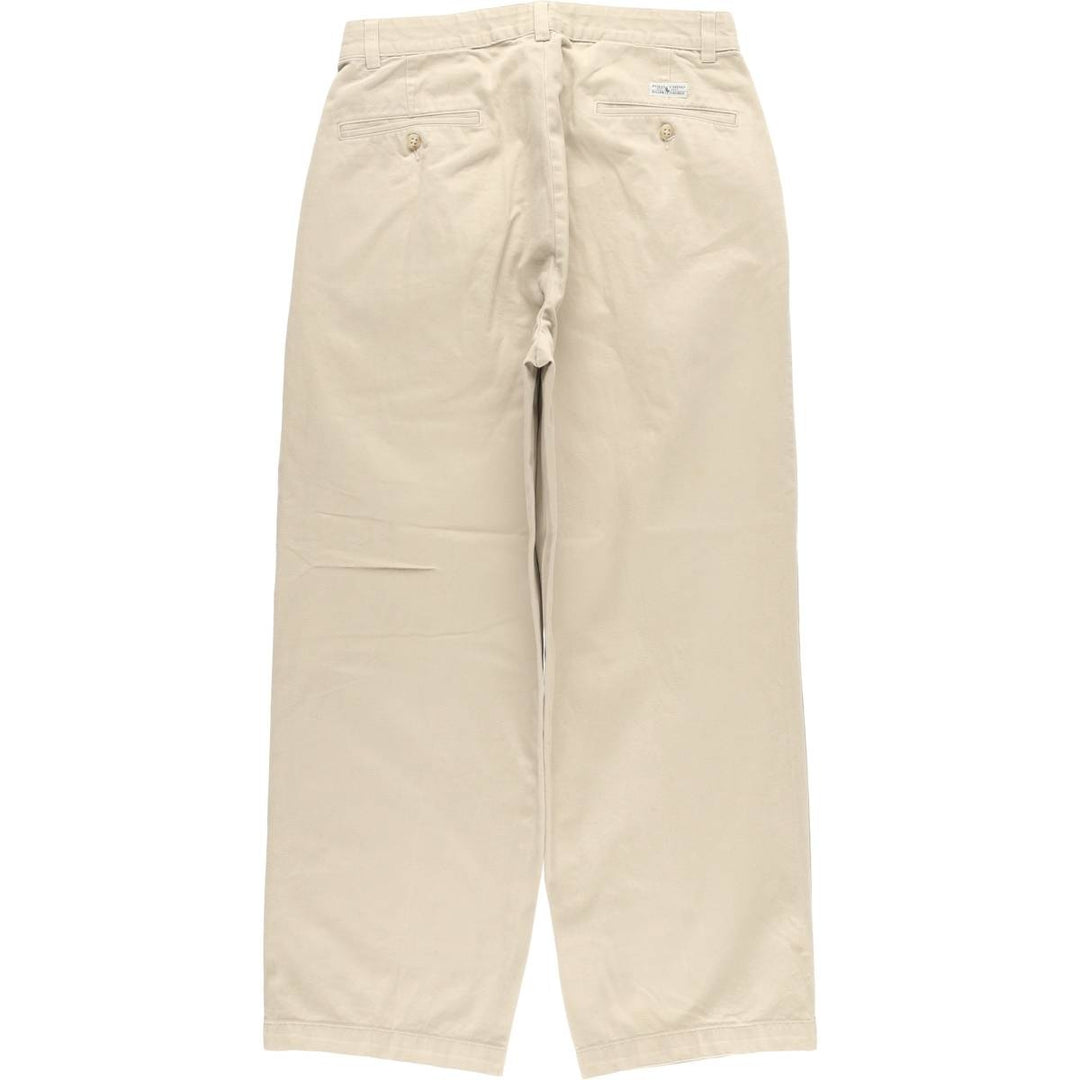 Ralph Lauren Polo Ralph Lauren Two-pleat Chino Pants for Men, W32 equivalent cotton Beige type Vintage Second Hand