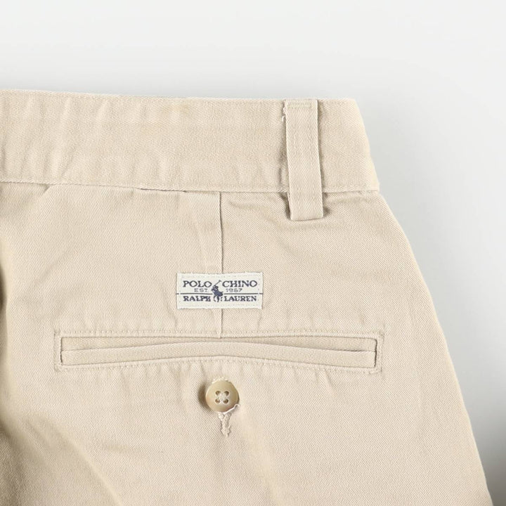 Ralph Lauren Polo Ralph Lauren Two-pleat Chino Pants for Men, W32 equivalent cotton Beige type Vintage Second Hand