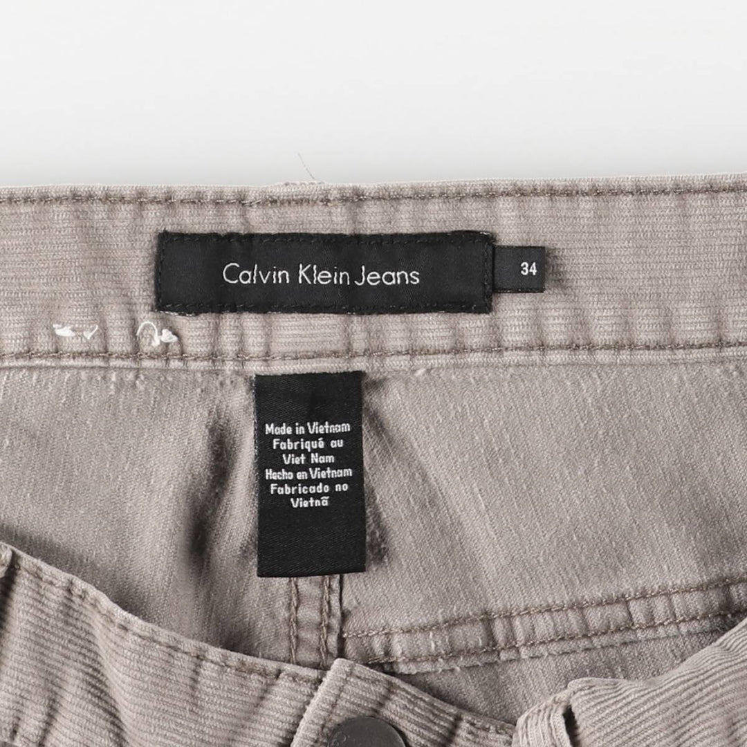 Calvin Klein Jeans corduroy pants, men's size W34 cotton gray type Vintage Second Hand