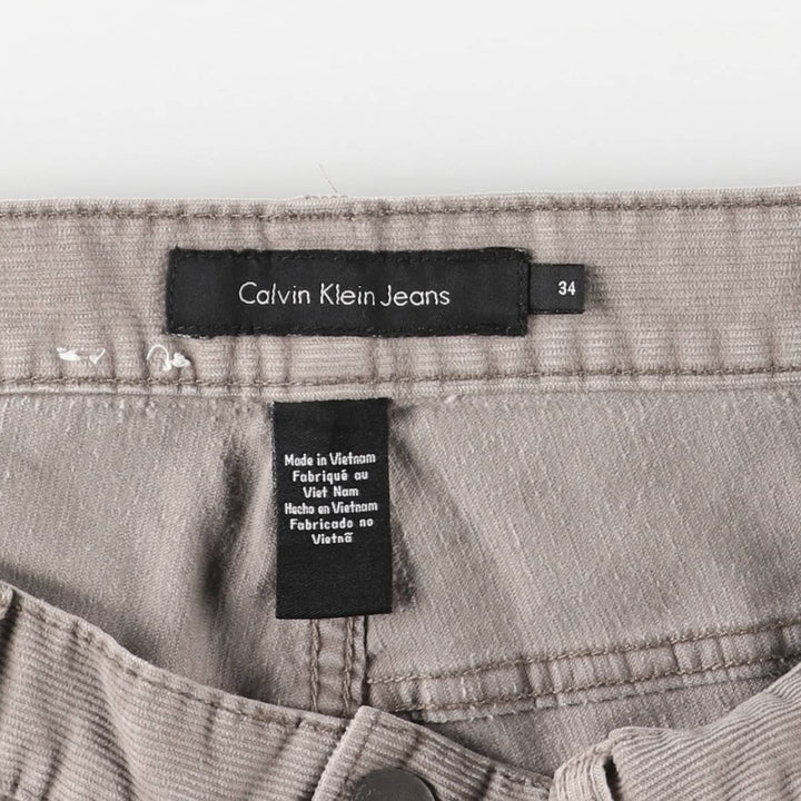 Calvin Klein Jeans corduroy pants, men's size W34 cotton gray type Vintage Second Hand