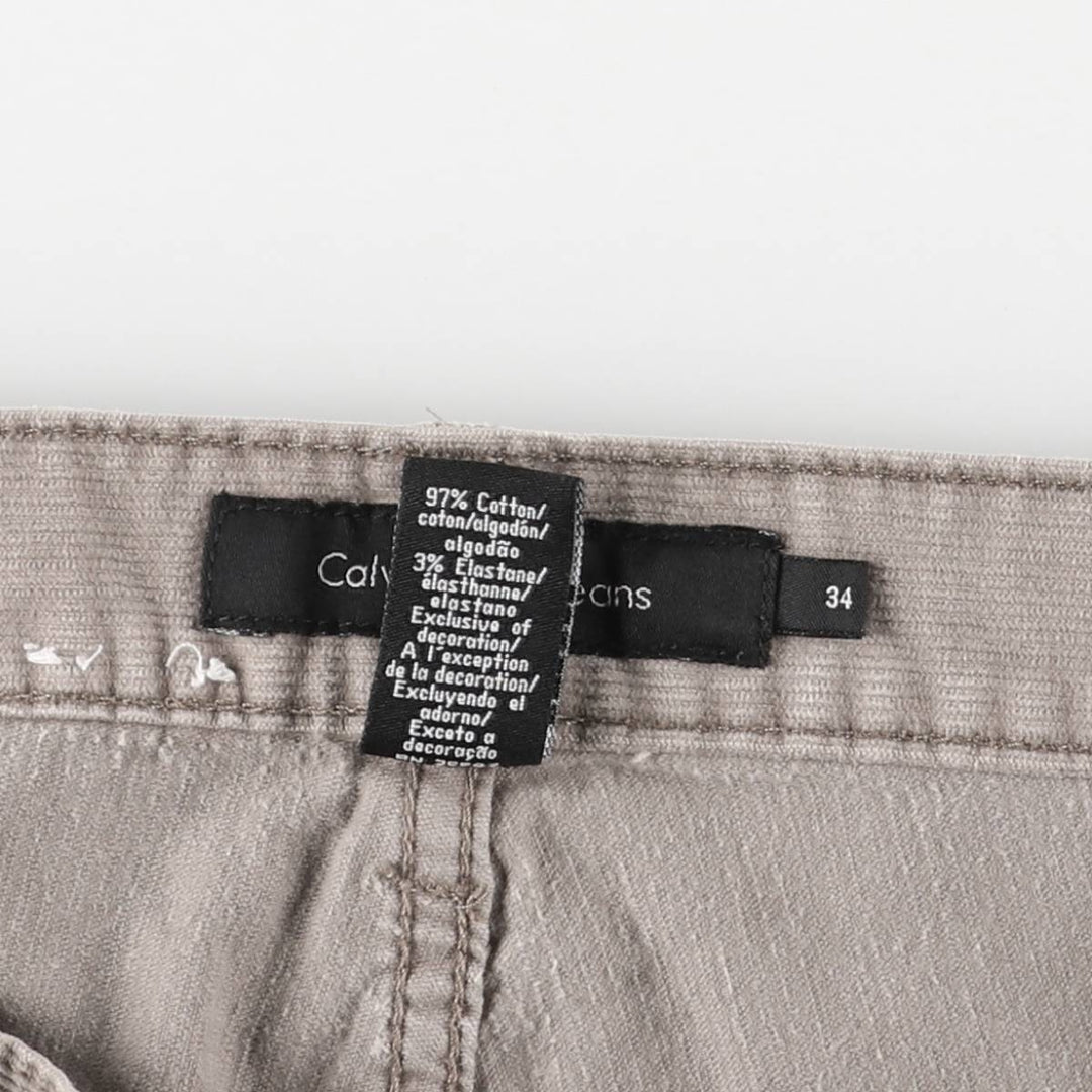 Calvin Klein Jeans corduroy pants, men's size W34 cotton gray type Vintage Second Hand