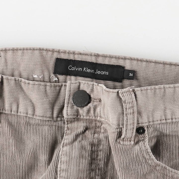 Calvin Klein Jeans corduroy pants, men's size W34 cotton gray type Vintage Second Hand